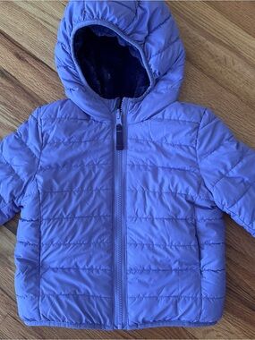 Primary Lavender Lightweight Quilted Hooded Puffer Jacket